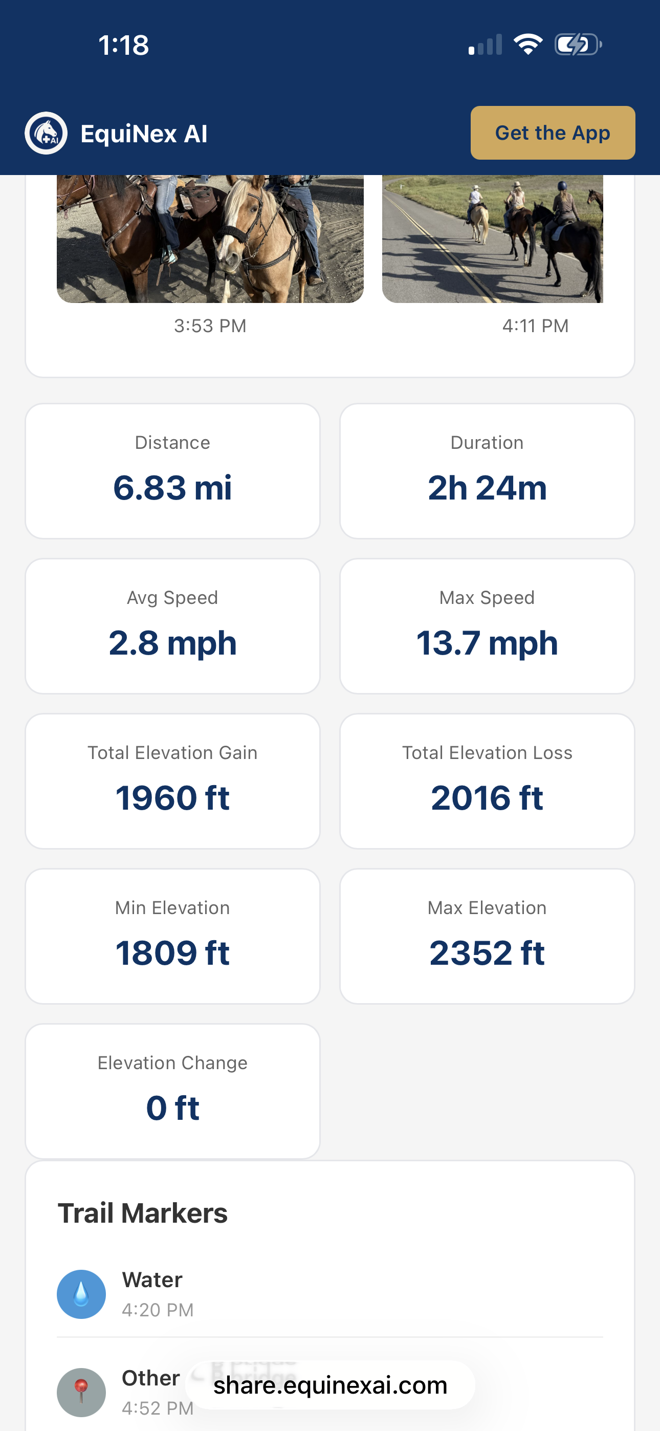 Ride statistics